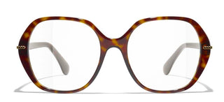 CHANEL CH 3458 women Havana Geometric Eyeglasses