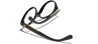 CHANEL CH 3459 women Black Round Eyeglasses