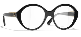 CHANEL CH 3459 women Black Round Eyeglasses