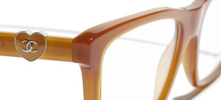 CHANEL CH 3465 women Brown Rectangle Eyeglasses