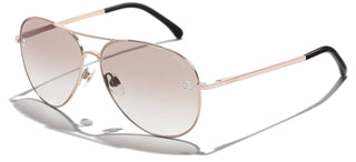 CHANEL CH 4189TQ women Rose gold Pilot Sunglasses