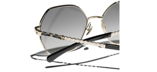 CHANEL CH 4281QH women Gold Square Sunglasses