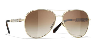 CHANEL CH 4284B women Gold Pilot Sunglasses