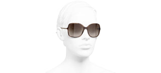 CHANEL CH 5210Q women Havana Square Sunglasses