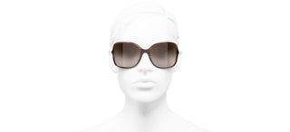 CHANEL CH 5210Q women Havana Square Sunglasses