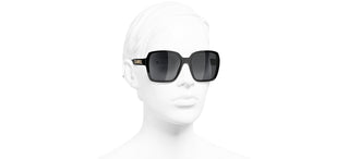 CHANEL CH 5408 women Black Square Sunglasses