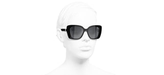 CHANEL CH 5422B women Black Visor Sunglasses