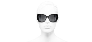 CHANEL CH 5422B women Black Visor Sunglasses