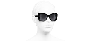 CHANEL CH 5422B women Black Square Sunglasses