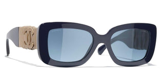 CHANEL CH 5473Q women Blue Rectangle Sunglasses