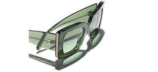 CHANEL CH 5480H women Green Square Sunglasses