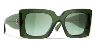 CHANEL CH 5480H women Green Square Sunglasses