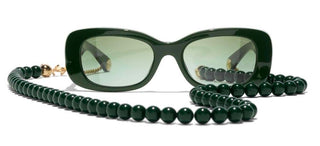 CHANEL CH 5488 women Green Rectangle Sunglasses