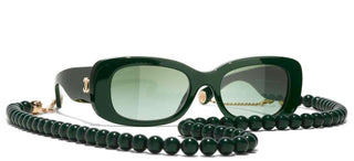 CHANEL CH 5488 women Green Rectangle Sunglasses