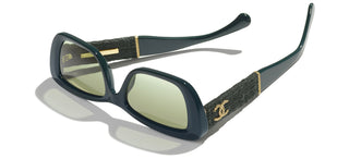 CHANEL CH 5514 women Green Rectangle Sunglasses