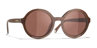 CHANEL CH 5522U women Brown Round Sunglasses