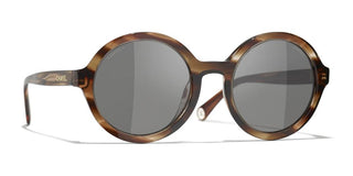 CHANEL CH 5522U women Brown Round Sunglasses