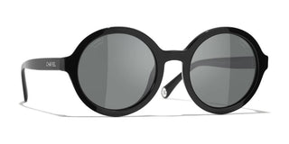 CHANEL CH 5522U women Black Round Sunglasses