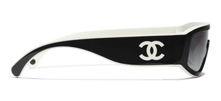 CHANEL CH 6057 women Black Shield Sunglasses