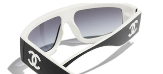 CHANEL CH 6057 women Black Shield Sunglasses