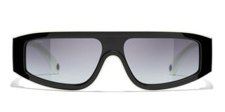 CHANEL CH 6057 women Black Shield Sunglasses