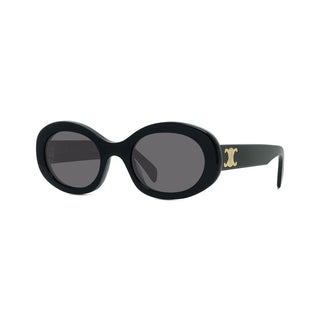 CELINE Triomphe CL40194U women Black Round Sunglasses