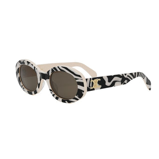 CELINE Triomphe CL40194U women Black Oval Sunglasses