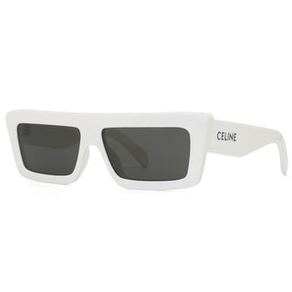 CELINE Monochroms CL40214U unisex White Rectangle Sunglasses