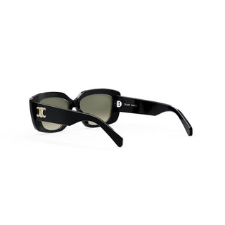 CELINE Triomphe CL40216U women Black Rectangle Sunglasses