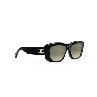 CELINE Triomphe CL40216U women Black Rectangle Sunglasses