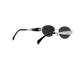 CELINE Metal Triomphe CL40235U women Silver Oval Sunglasses