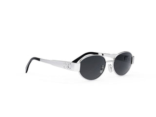 CELINE Metal Triomphe CL40235U women Silver Oval Sunglasses