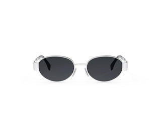 CELINE Metal Triomphe CL40235U women Silver Oval Sunglasses