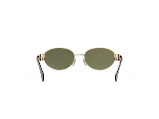 CELINE Metal Triomphe CL40235U women Gold Oval Sunglasses