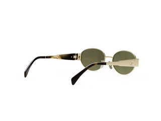 CELINE Metal Triomphe CL40235U women Gold Oval Sunglasses