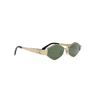 CELINE Triomphe CL40254U women Gold Geometric Sunglasses