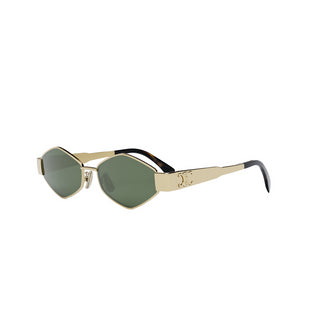 CELINE Triomphe CL40254U women Gold Geometric Sunglasses