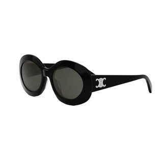 CELINE Triomphe CL40292U women Black Round Sunglasses