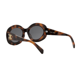 CELINE Triomphe CL40292U women Havana Round Sunglasses