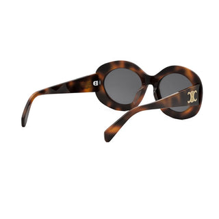 CELINE Triomphe CL40292U women Havana Round Sunglasses