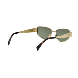 CELINE Triomphe CL40293U women Gold Visor Sunglasses