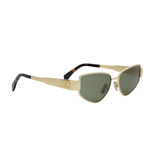 CELINE Triomphe CL40293U women Gold Visor Sunglasses