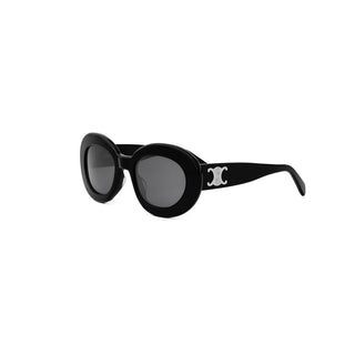 CELINE Triomphe CL40312U men Black Round Sunglasses