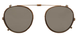 Garrett Leight CLUNE unisex Gold Round Eyeglasses