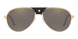 Cartier Santos De Cartier Ct0034s Men Gold Pilot Sunglasses