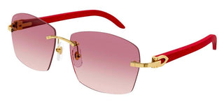 Cartier Première de Cartier CT0039RS men Gold Geometric Sunglasses