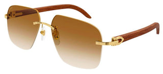 Cartier Première de Cartier CT0041RS men Gold Pilot Sunglasses