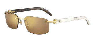 Cartier Signature C de Cartier CT0046S unisex Gold Geometric Sunglasses