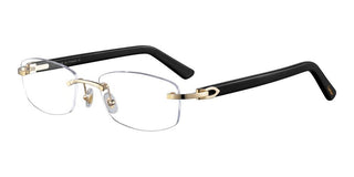 Cartier Signature C de Cartier CT0048O unisex Gold Geometric Eyeglasses