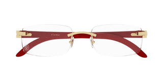 Cartier Ct0052o Unisex Red Geometric Eyeglasses